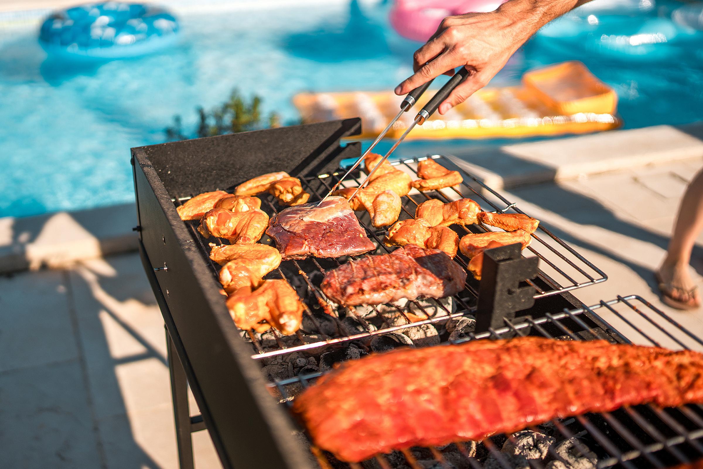 Sizzling Meat on the Grill