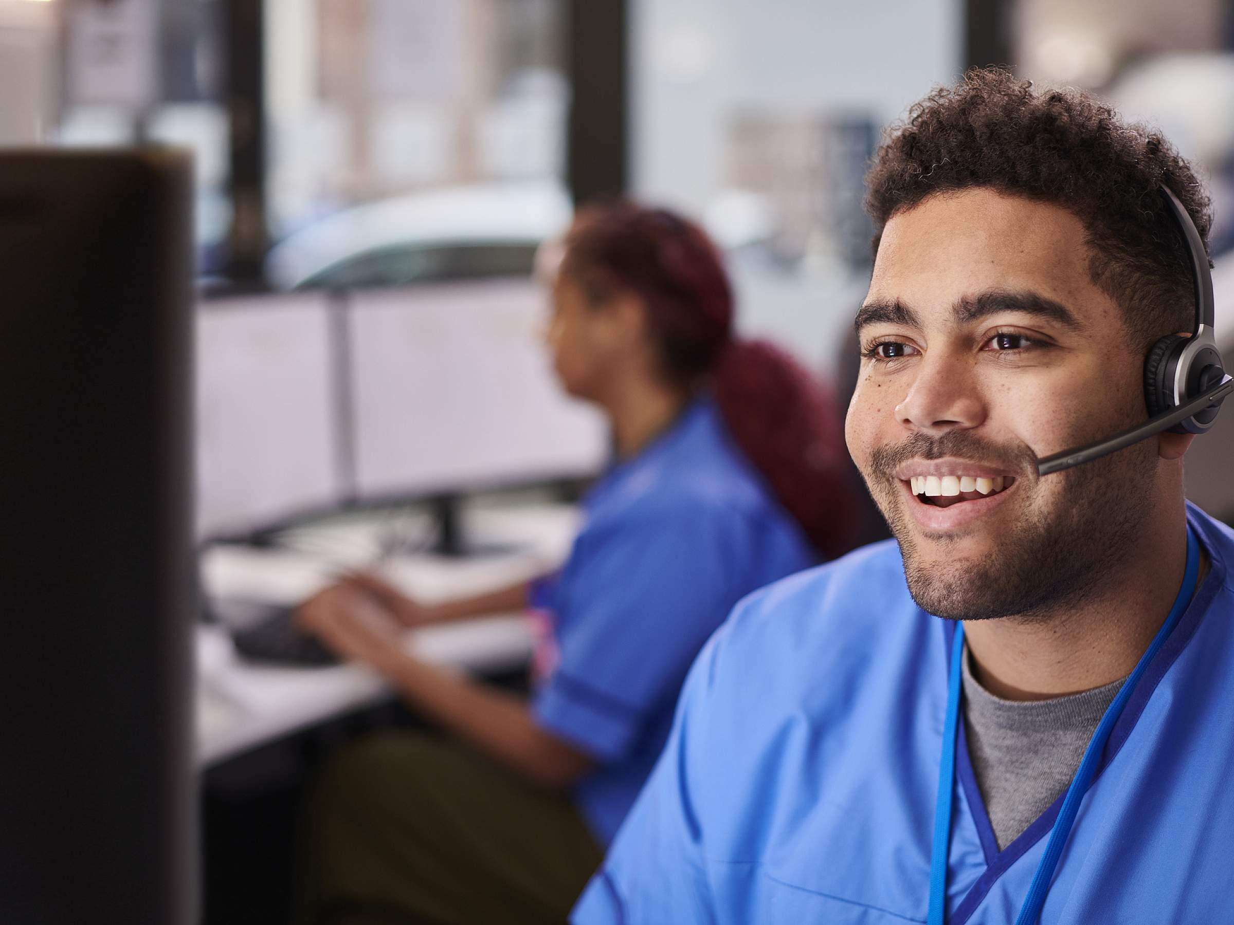 Poison Help line staff on a call