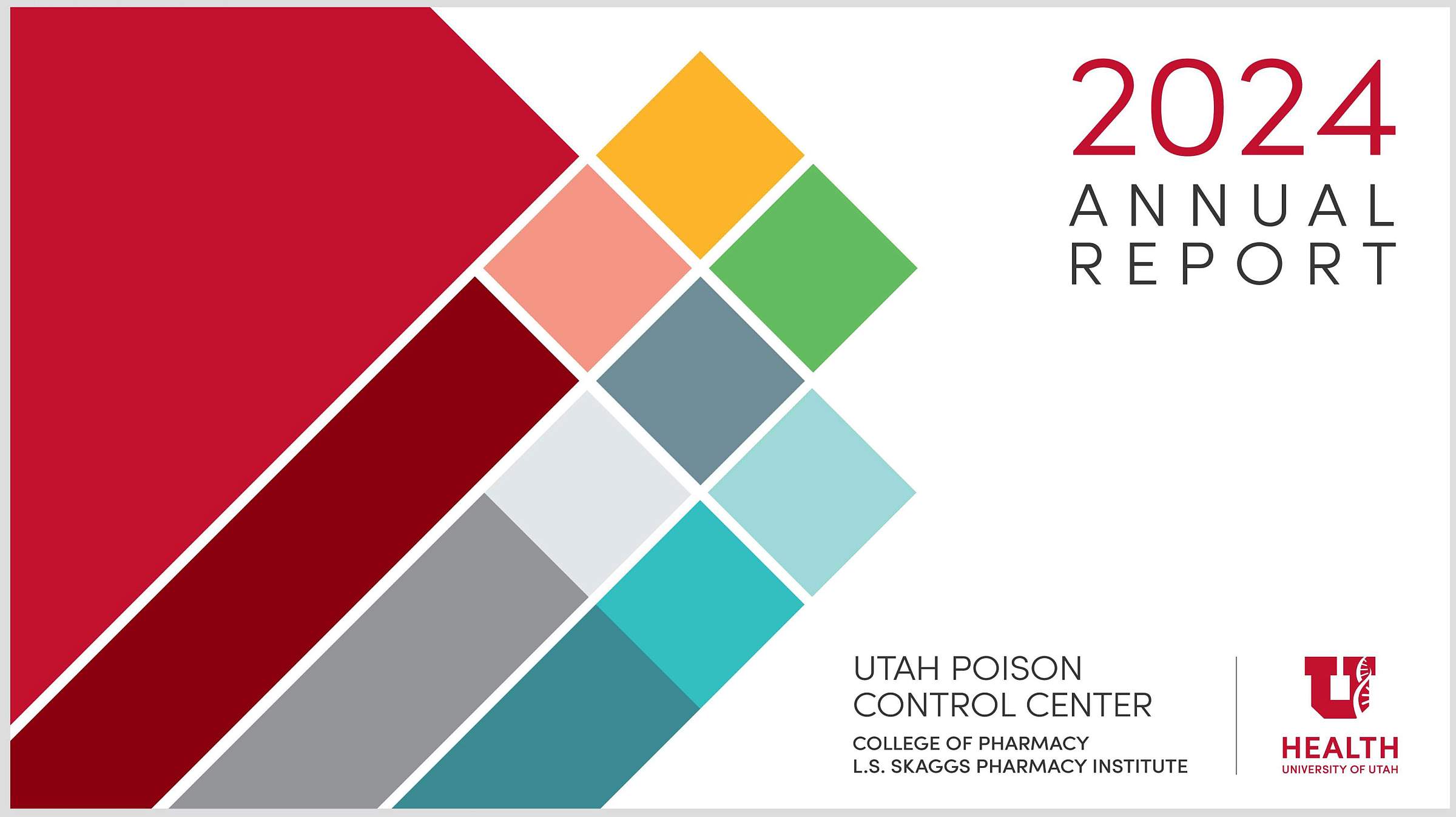 UPCC 2024 Annual Report Cover with color blocks and U Health Logo